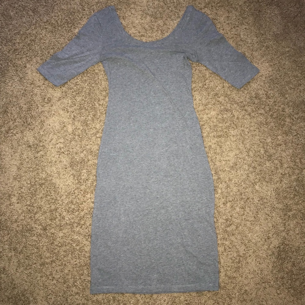 Gray short sleeve dress